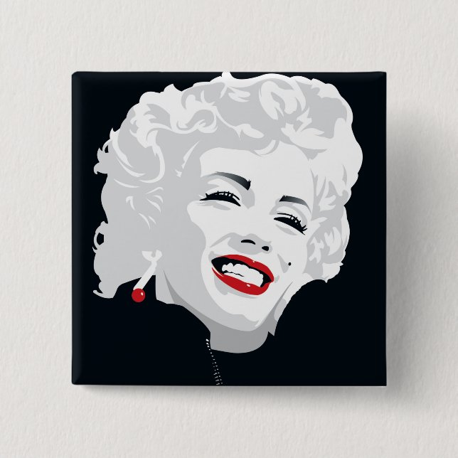 Chapa Cuadrada Miki Marilyn (Anverso)