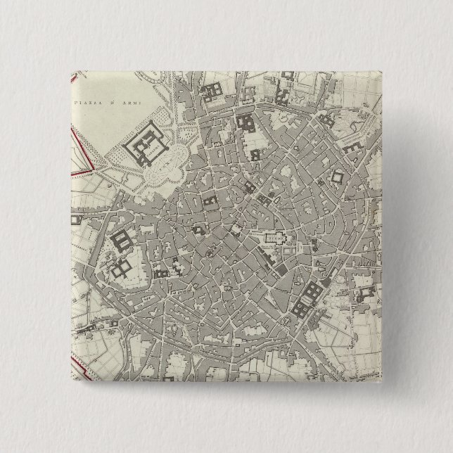 Chapa Cuadrada Milán Milano (Anverso)