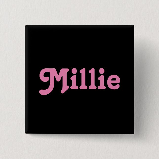Chapa Cuadrada Millie de botones (Anverso)