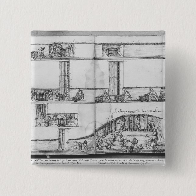 Chapa Cuadrada Mina de plata de las Croix-aux.-Minas del La, (Anverso)