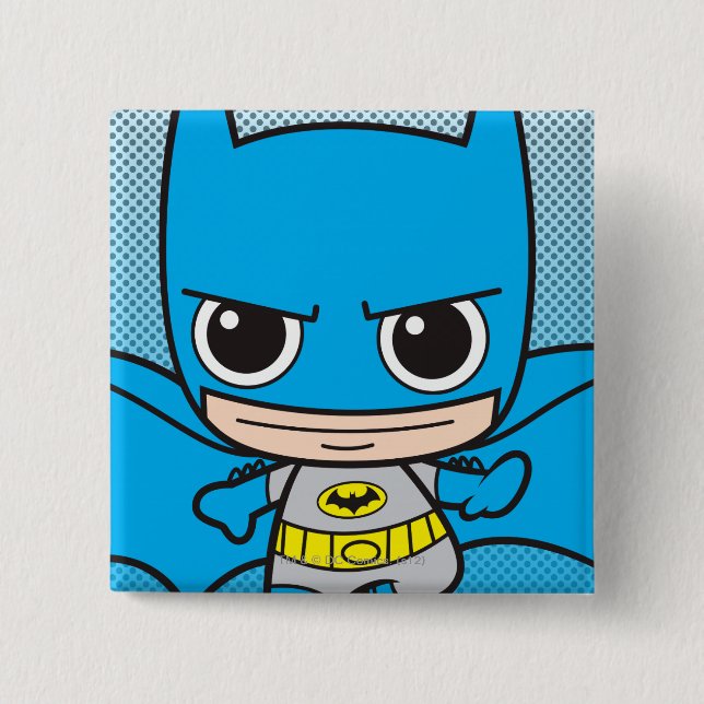 Chapa Cuadrada Mini Batman en ejecución (Anverso)