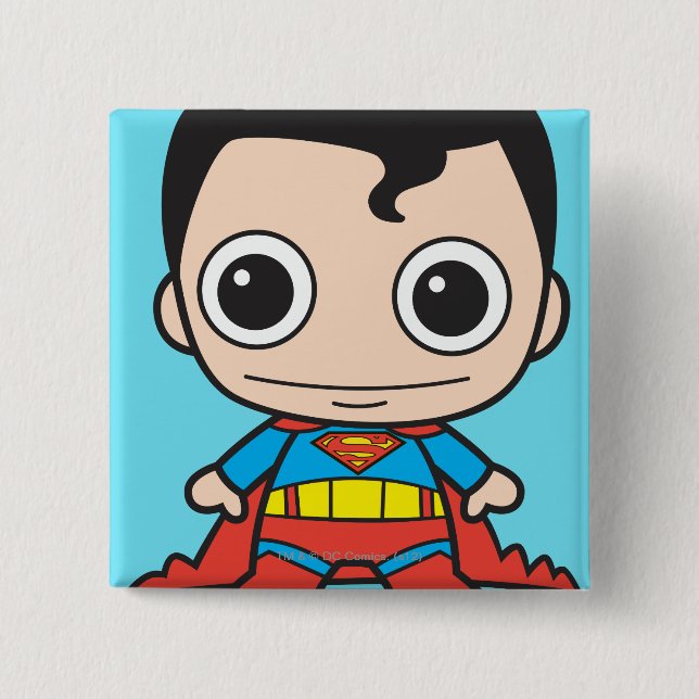 Chapa Cuadrada Mini Superman (Anverso)