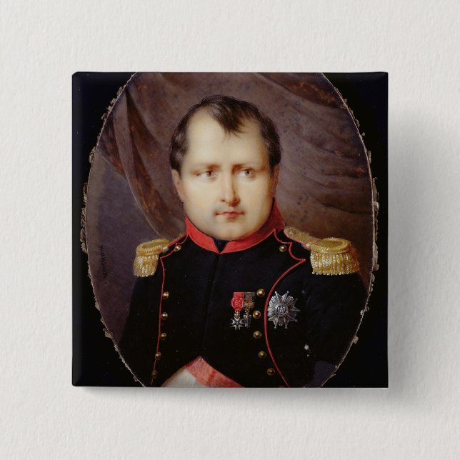 Chapa Cuadrada Miniatura del retrato T34002 de Napoleon I (Anverso)