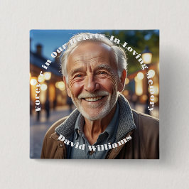 Chapa Cuadrada Minimalista 1 Celebración especial de la vida con 