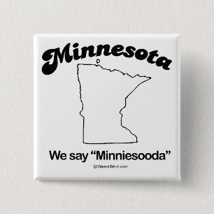 Chapa Cuadrada MINNESOTA - "camisetas del LEMA del ESTADO de