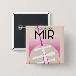 Chapa Cuadrada MIR Russian Space Station poster