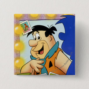 Chapa Cuadrada Mirada del Flintstone de Fred en espejo