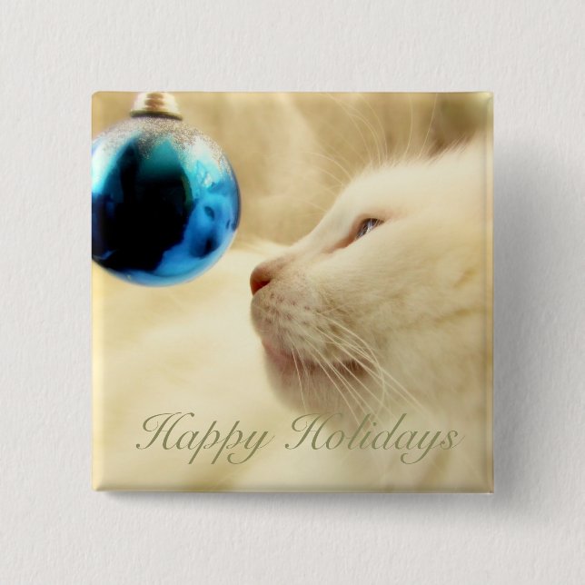 Chapa Cuadrada Mirada sobre una estrella azul (Anverso)