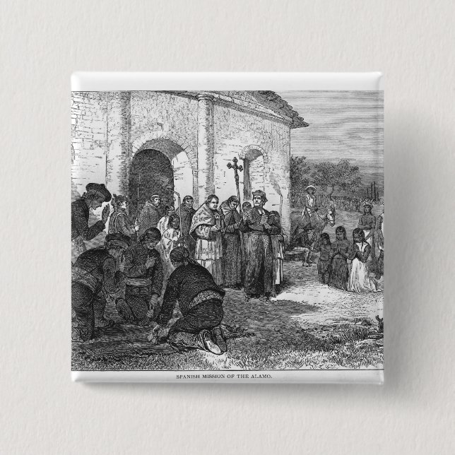 Chapa Cuadrada Misión española del Álamo (Anverso)