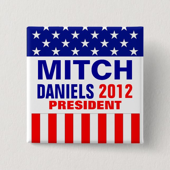 Chapa Cuadrada Mitch Daniels 2012 (Anverso)