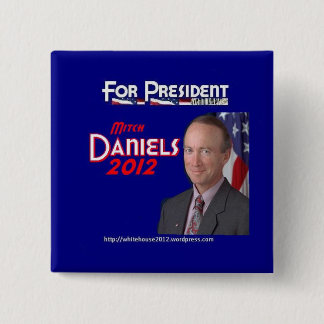 Chapa Cuadrada Mitch Daniels para el presidente