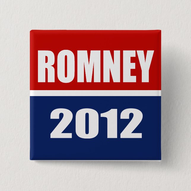 CHAPA CUADRADA MITT ROMNEY 2012 (Anverso)