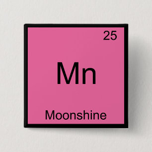 Chapa Cuadrada Mn - Moonshine Funny Chemistry Element Symbol Tee