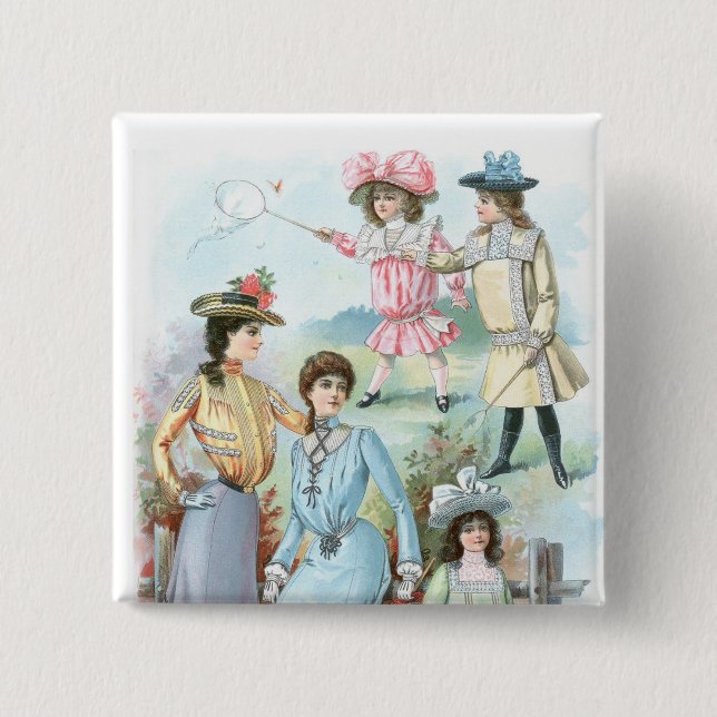 Chapa Cuadrada moda de los 1900s (Anverso)