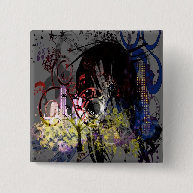 Chapa Cuadrada Moda Diva Swirled (Anverso)