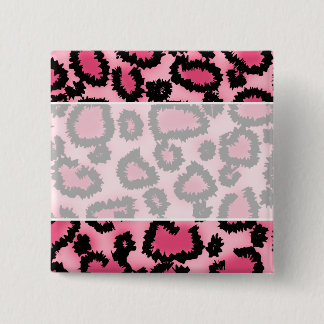 Chapa Cuadrada Modelo rosado y negro del estampado leopardo