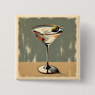 Chapa Cuadrada Modernismo de mediados de siglo Pintura de Martini