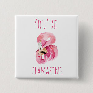 Chapa Cuadrada Moderno, Es Flamante Belleza Flamingo Rosa