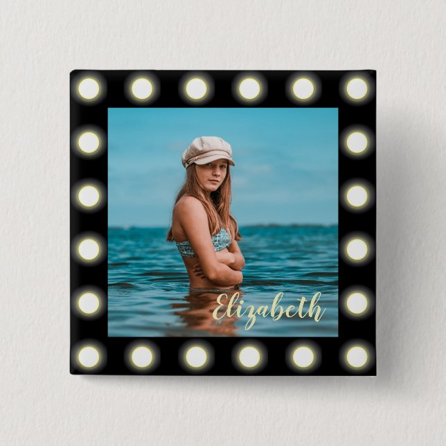 Chapa Cuadrada Moderno y exclusivo marco de fotos en cuadrado neg (Anverso)