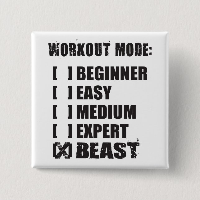 Chapa Cuadrada Modo de entrenamiento - BEAST (Anverso)