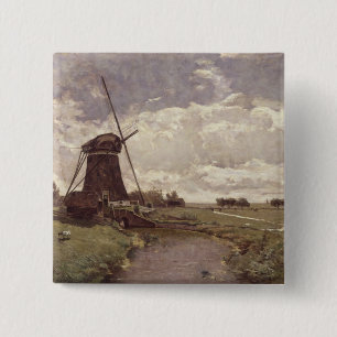 Chapa Cuadrada Molino de viento en Leidschendam