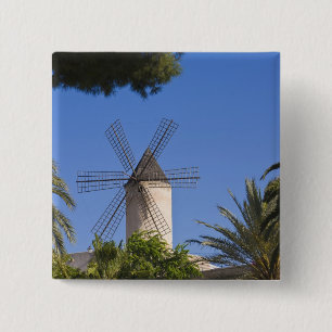 Chapa Cuadrada Molino de viento, Palma, Mallorca, España