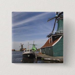 Chapa Cuadrada Molino de viento, Zaanse Schans, Holanda, Países B