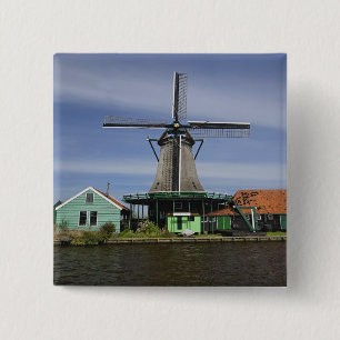 Chapa Cuadrada Molino de viento, Zaanse Schans, Holanda, Países B