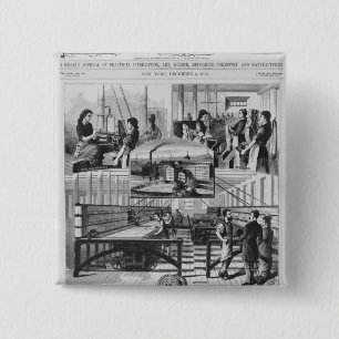 Chapa Cuadrada Molinos de la compañía del lino de Willimantic