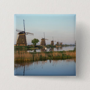 Chapa Cuadrada Molinos de viento, Kinderdijk, Países Bajos