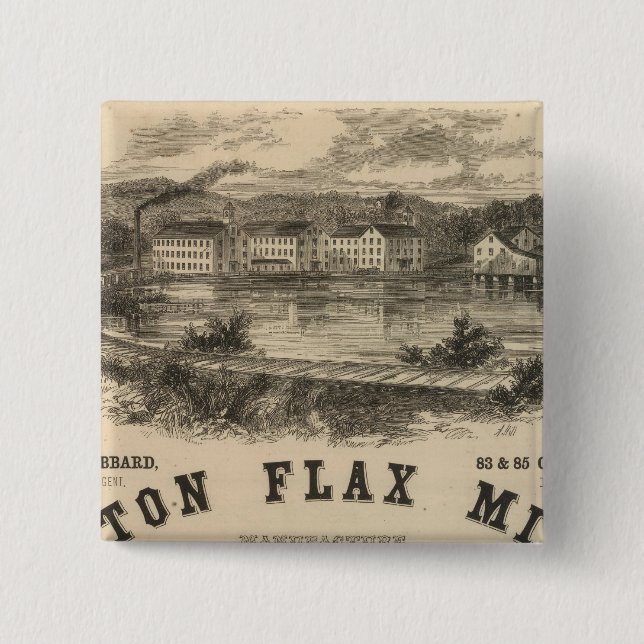 Chapa Cuadrada Molinos Flax de Boston (Anverso)