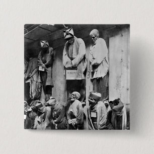 Chapa Cuadrada Momias de la catacumba en Palermo, Italia