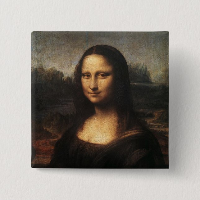 Chapa Cuadrada Mona Lisa (Anverso)