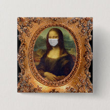 Mona lisa con máscara quirúrgica leonardo da Vinci