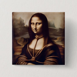 Chapa Cuadrada Mona Lisa en una cabaña