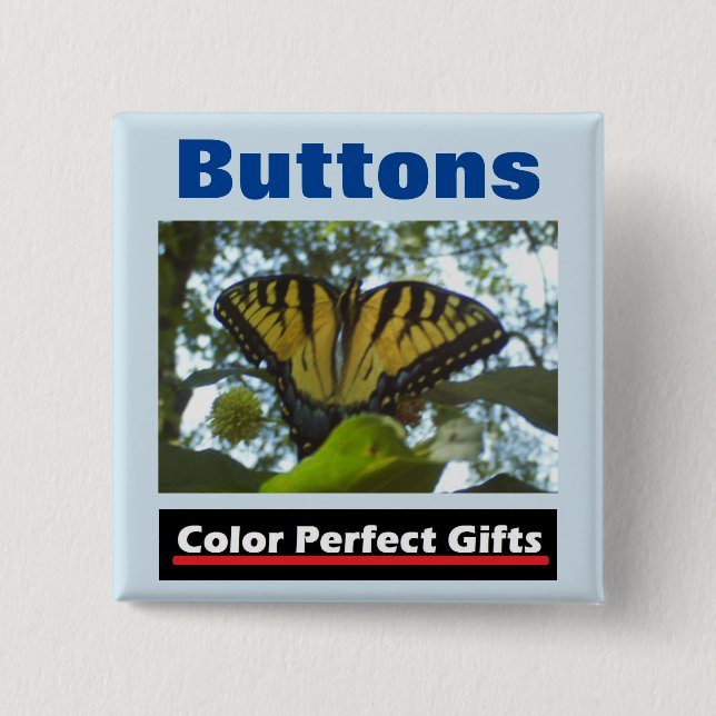 Chapa Cuadrada Monarca Amarillo Promocional (Anverso)