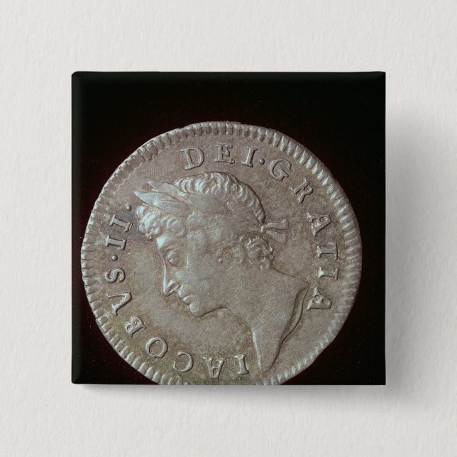 Chapa Cuadrada Moneda de James II (Anverso)