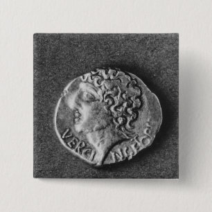 Chapa Cuadrada Moneda que lleva la efigie de Vercingetorix