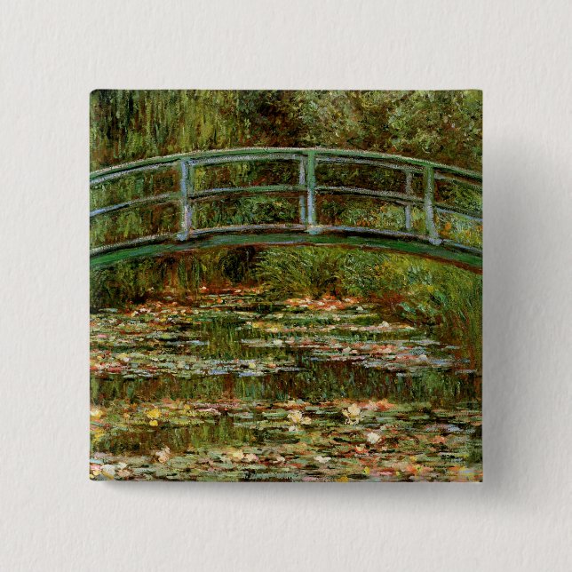 Chapa Cuadrada Monet French Bridge Giverney (Anverso)