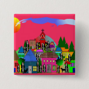 Chapa Cuadrada "Monjas regalos caprichosos del arte del pueblo"