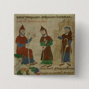 Chapa Cuadrada Monje benedictino de la investidura, del 'De