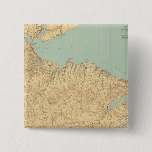 Chapa Cuadrada Monmouth Shore, Nueva Jersey (Anverso)