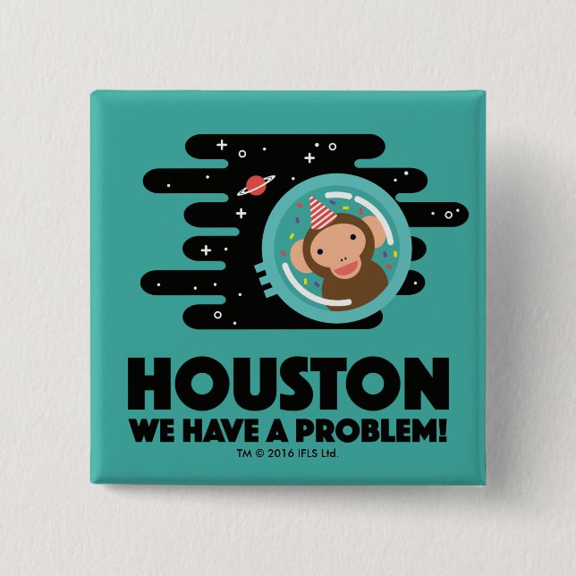 Chapa Cuadrada Mono del espacio (Anverso)