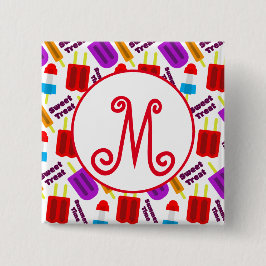 Chapa Cuadrada Monograma de barra de jugo congelado en verano