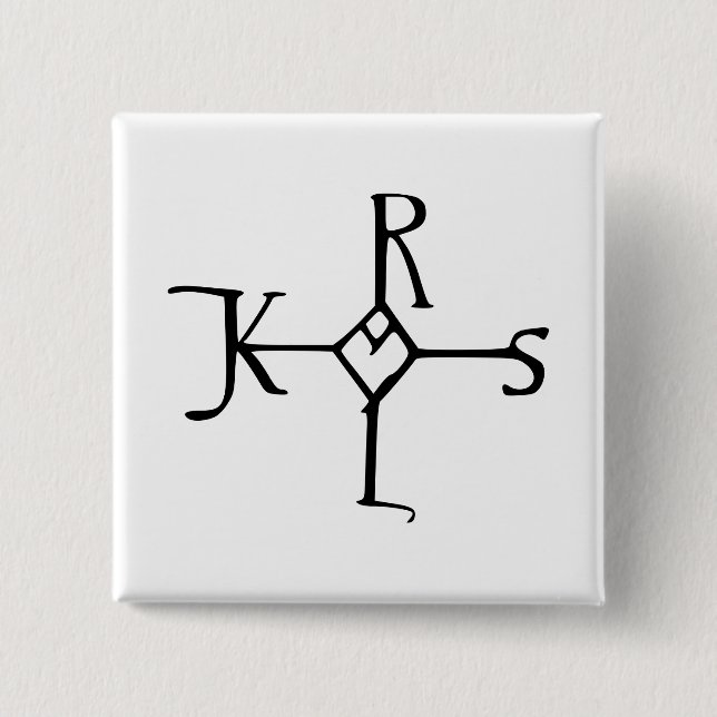 Chapa Cuadrada Monograma de Charlemagne (Anverso)