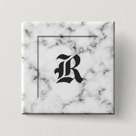 Chapa Cuadrada Monograma de mármol