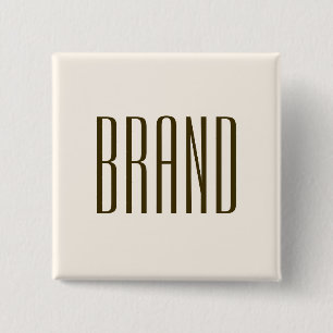 Chapa Cuadrada Monograma, marca o nombre comercial Marrón beige