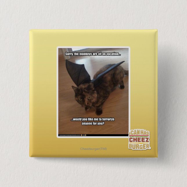 Chapa Cuadrada Monos el vacaciones (Anverso)