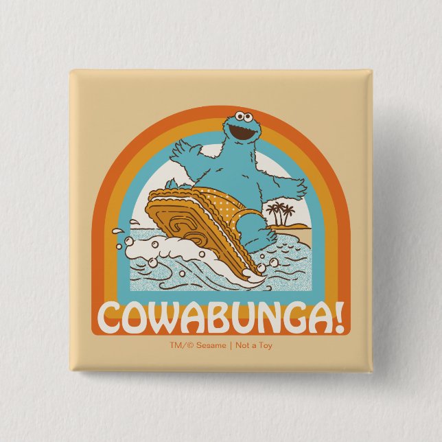 Chapa Cuadrada ¡Monstruo de la Coca-Cola Cowabunga! (Anverso)