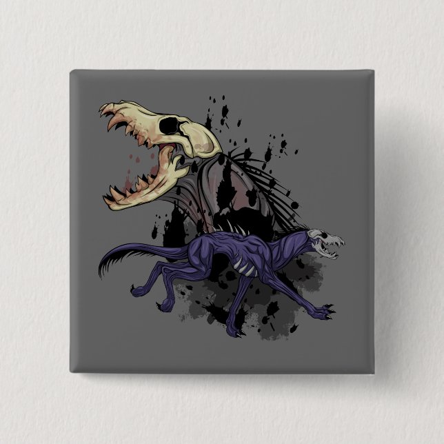 Chapa Cuadrada Monstruo en ejecución (Anverso)